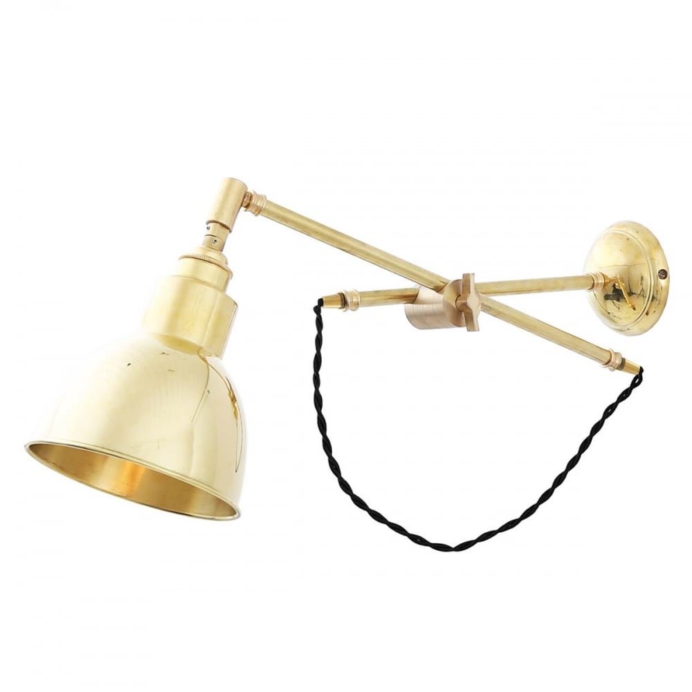 Santiago Adjustable Wall Light in Satin Brass
