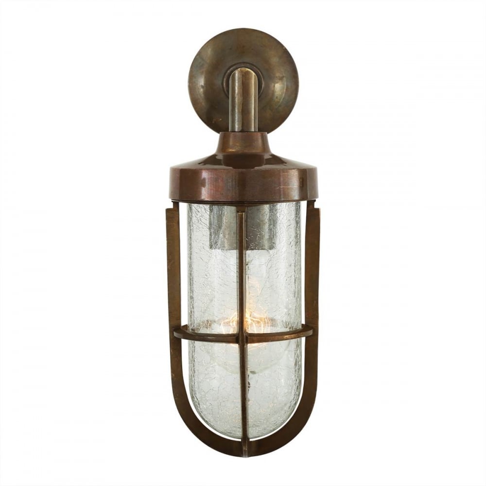Antique Brass Cladach Sconce with Clear Glass Shade