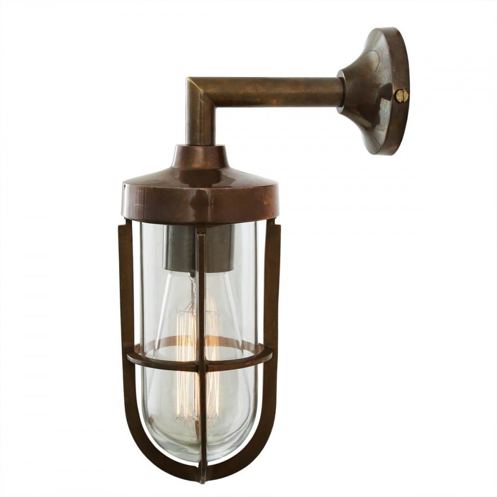 Antique Brass Cladach Sconce with Clear Glass Shade