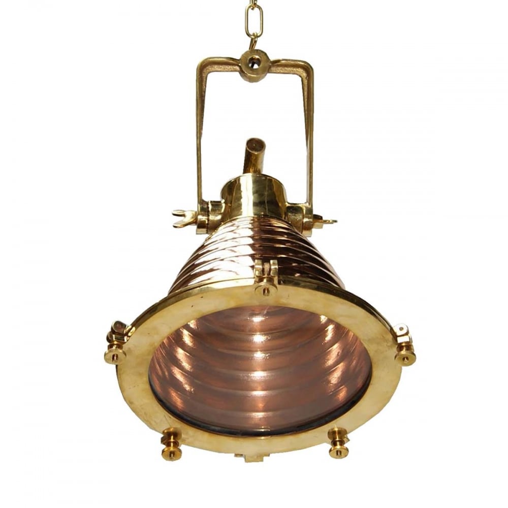 Vintage Algiers Copper Nautical Pendant Lamp
