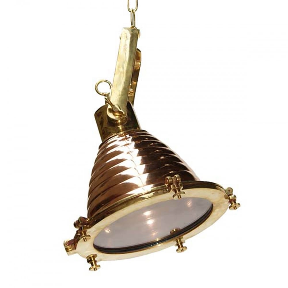 Vintage Algiers Copper Nautical Pendant Lamp