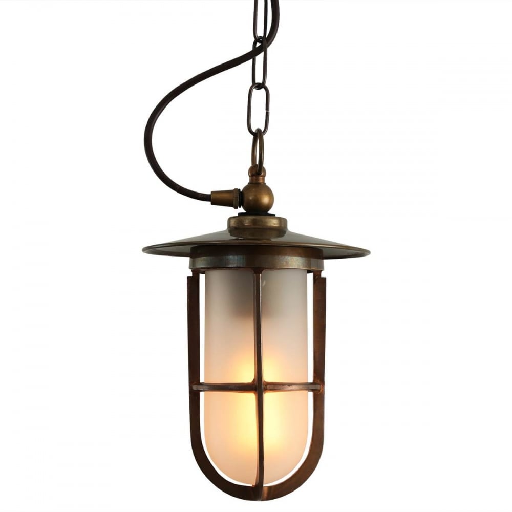Asmara - Vintage Nautical Pendant Light in Antique Brass