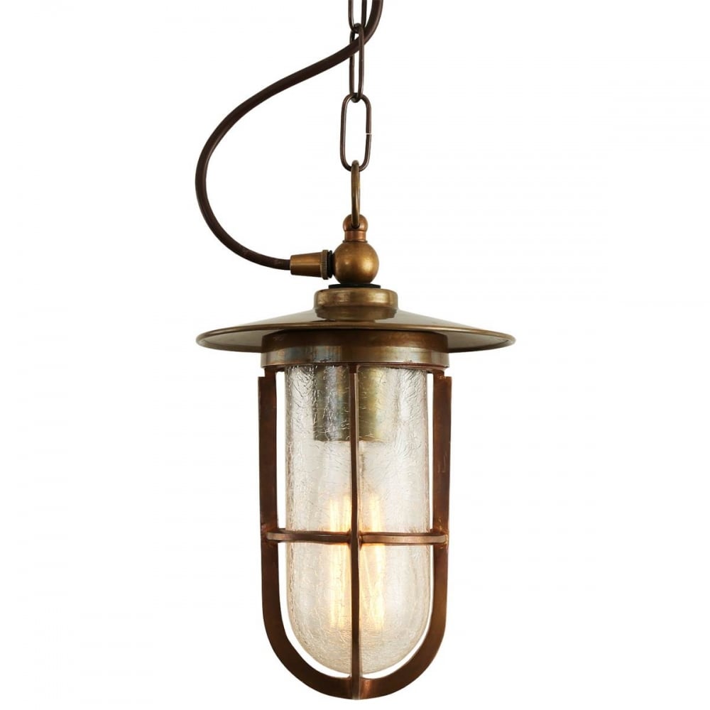 Asmara - Vintage Nautical Pendant Light in Antique Brass