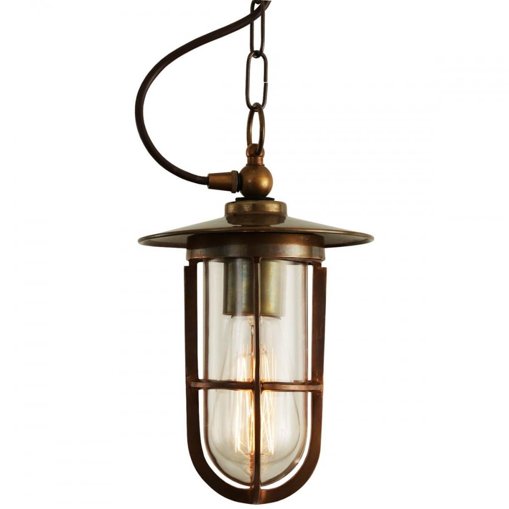 Asmara - Vintage Nautical Pendant Light in Antique Brass