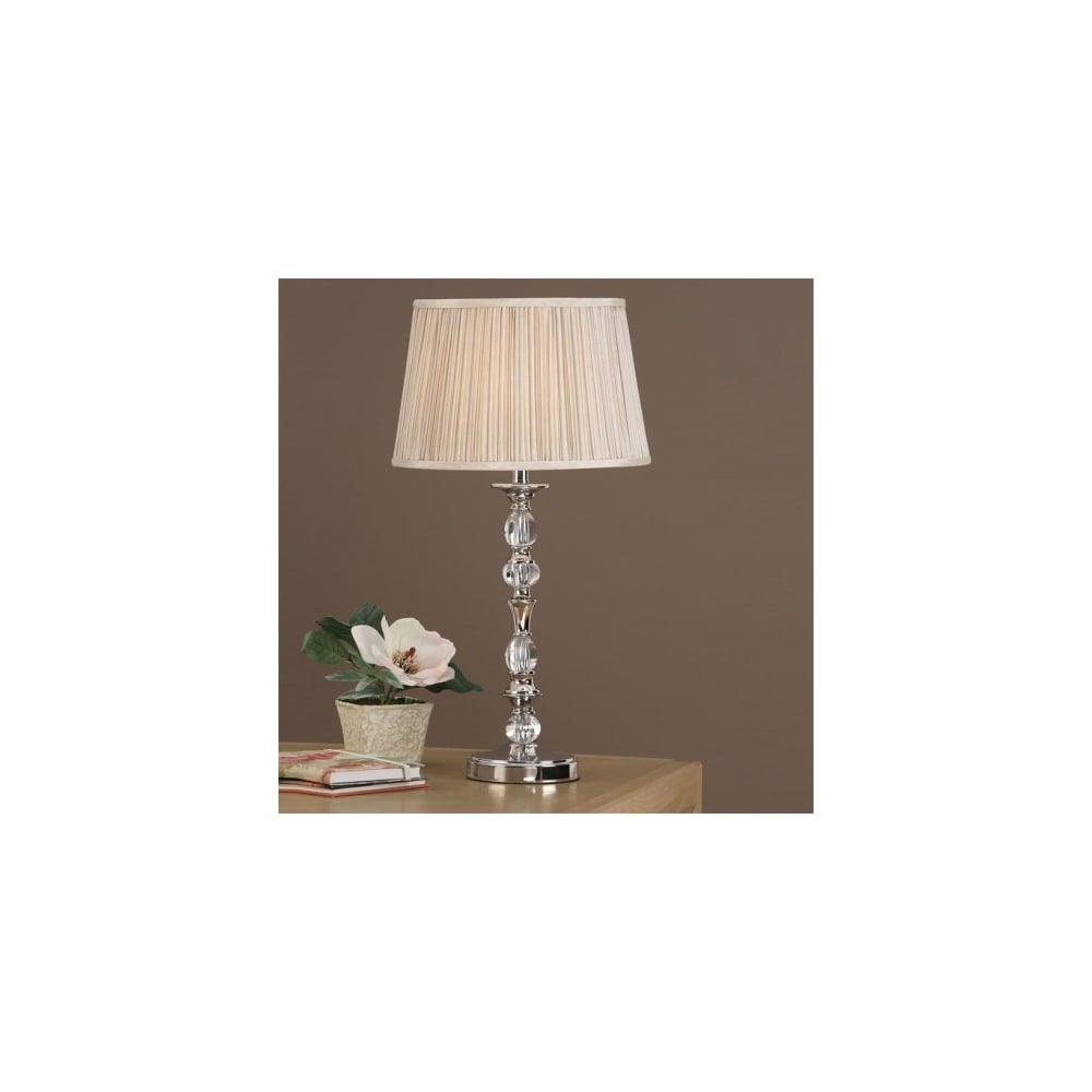 Polina Elegant Crystal and Polished Nickel Table Lamp