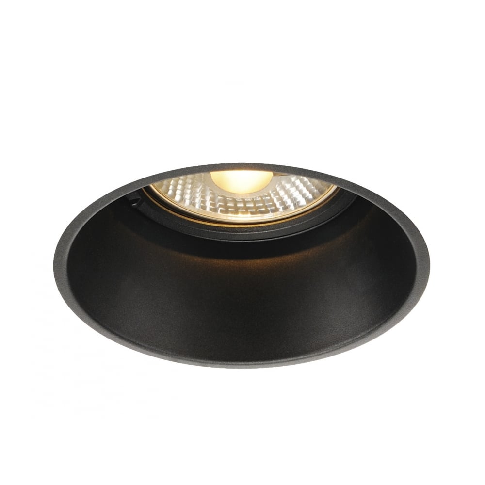 Sleek Black Recessed Ceiling Light - QPAR111 GU10, Max 75W
