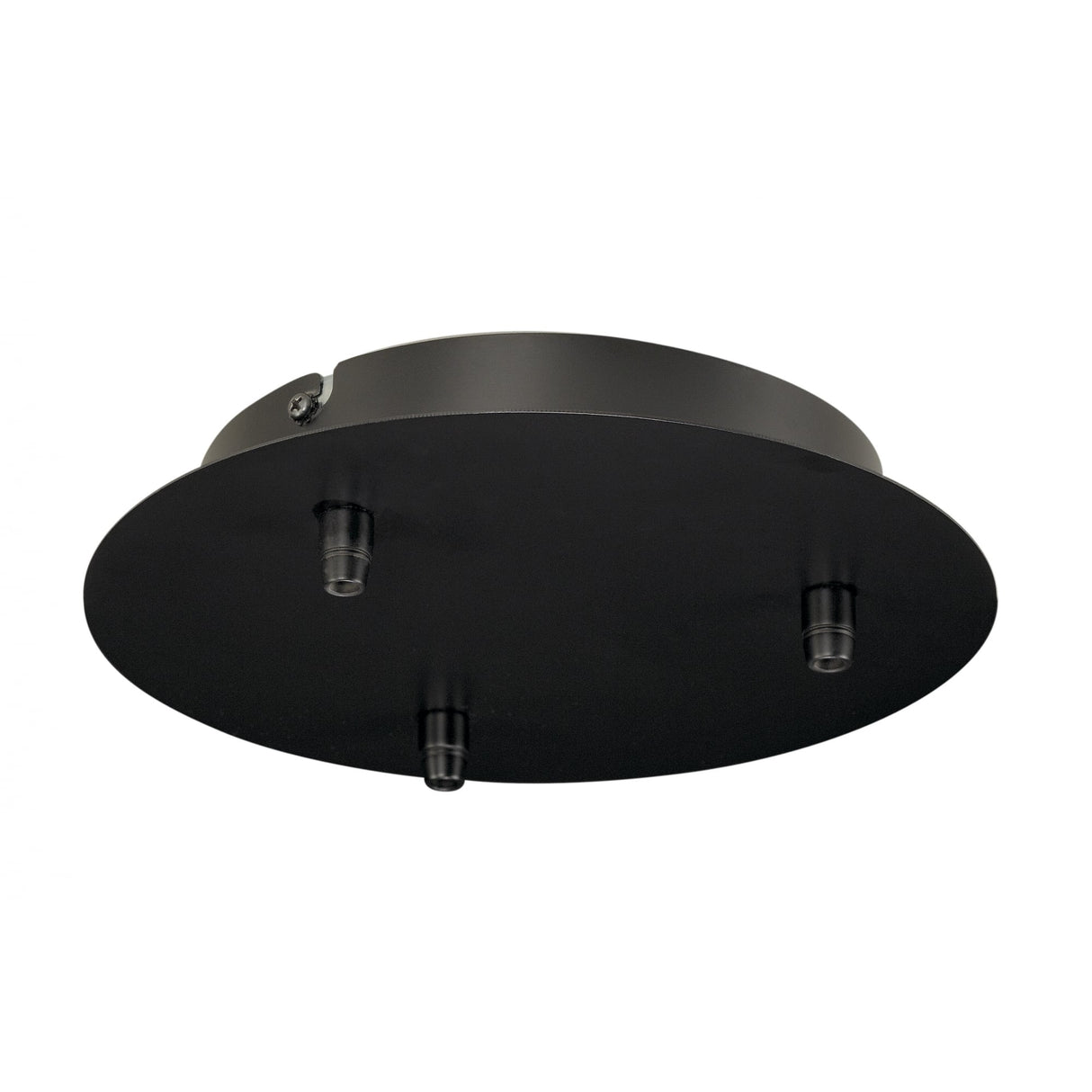 Triple Round Black Steel Ceiling Canopy with Surface Mounting