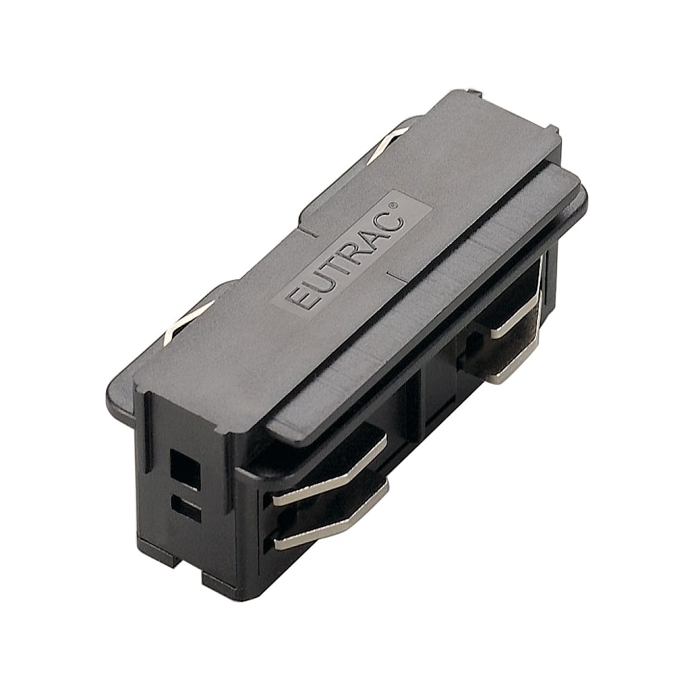 Sleek Black 3-Circuit Track Light Connector