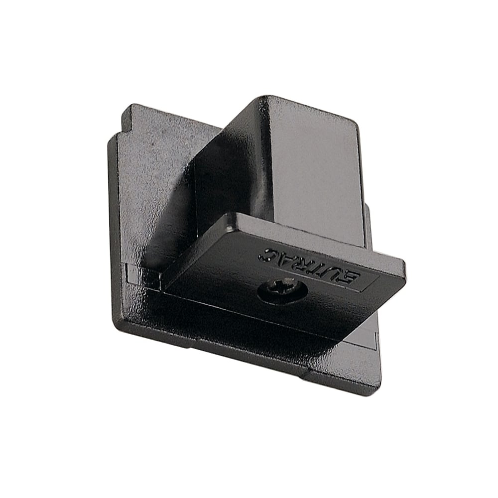 Black Eutrac 3-Circuit Track Light End Cap