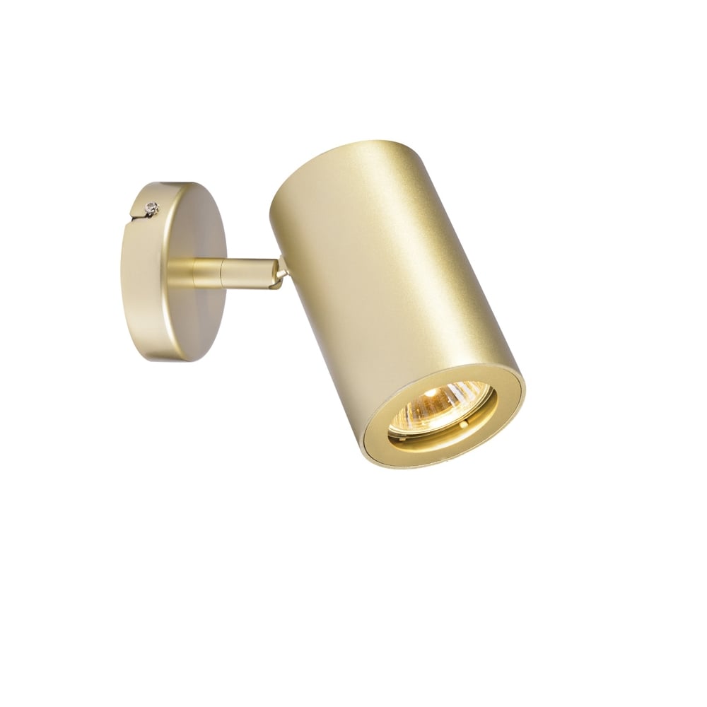 Enola_B Gold Wall and Ceiling Spot Light with Brass Finish, Single GU10, Max 50W