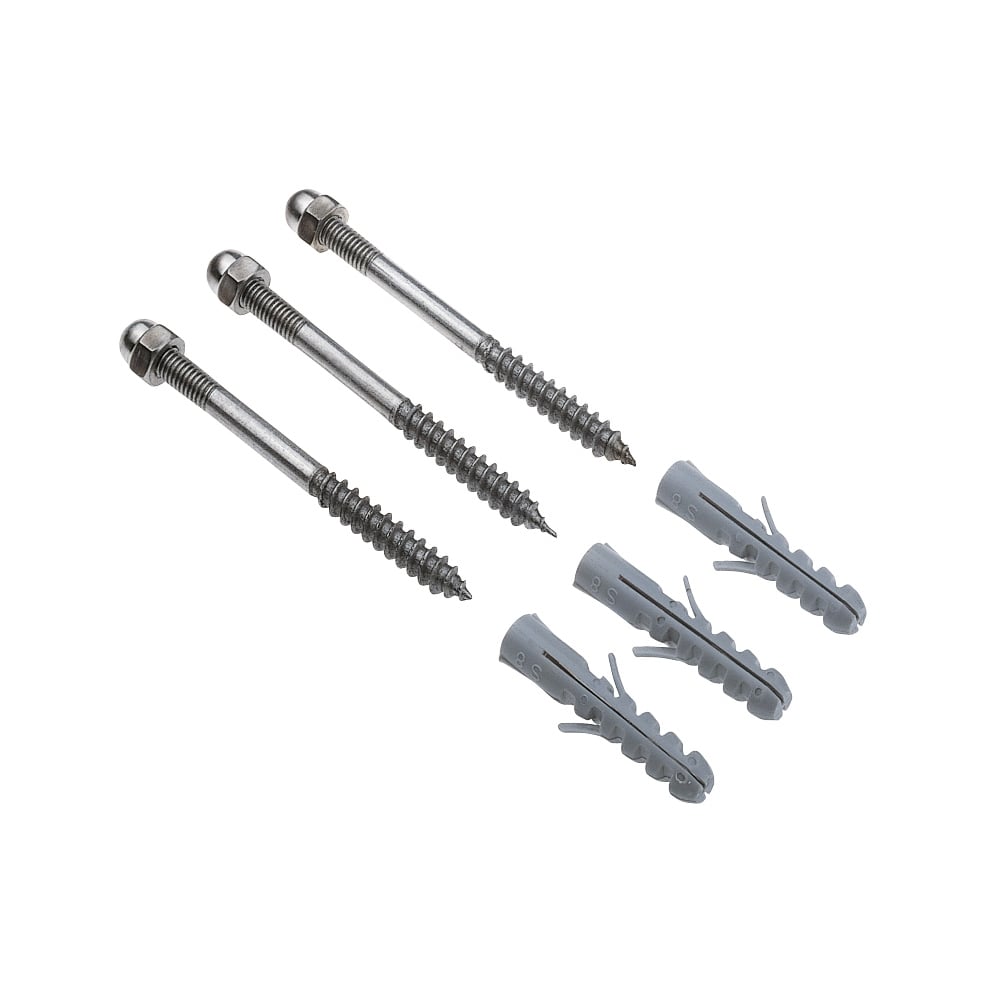 Stainless Steel M6 Hanger Bolt Kit with Caps, Plugs, and Washers
