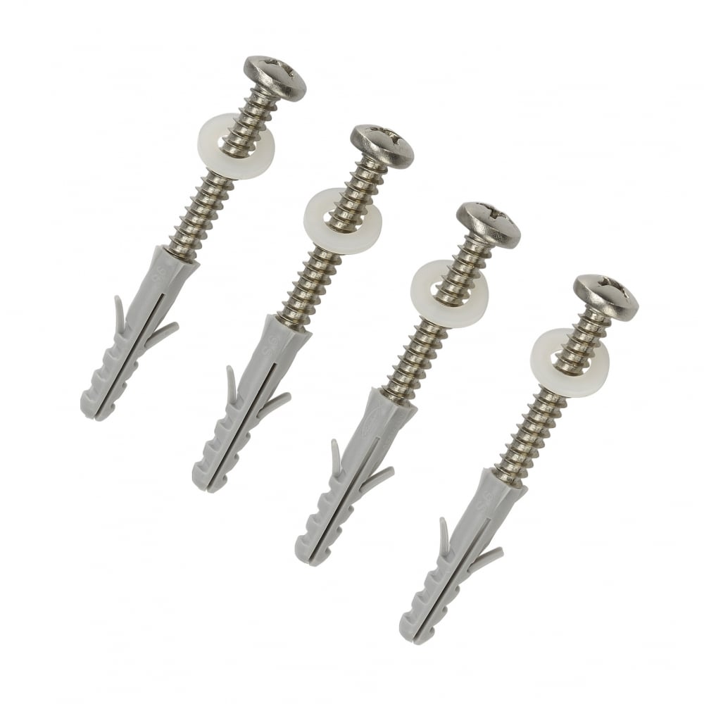 Stainless Steel Hanger Bolt Kit with Plugs & Washers, M5, 3.8cm Length