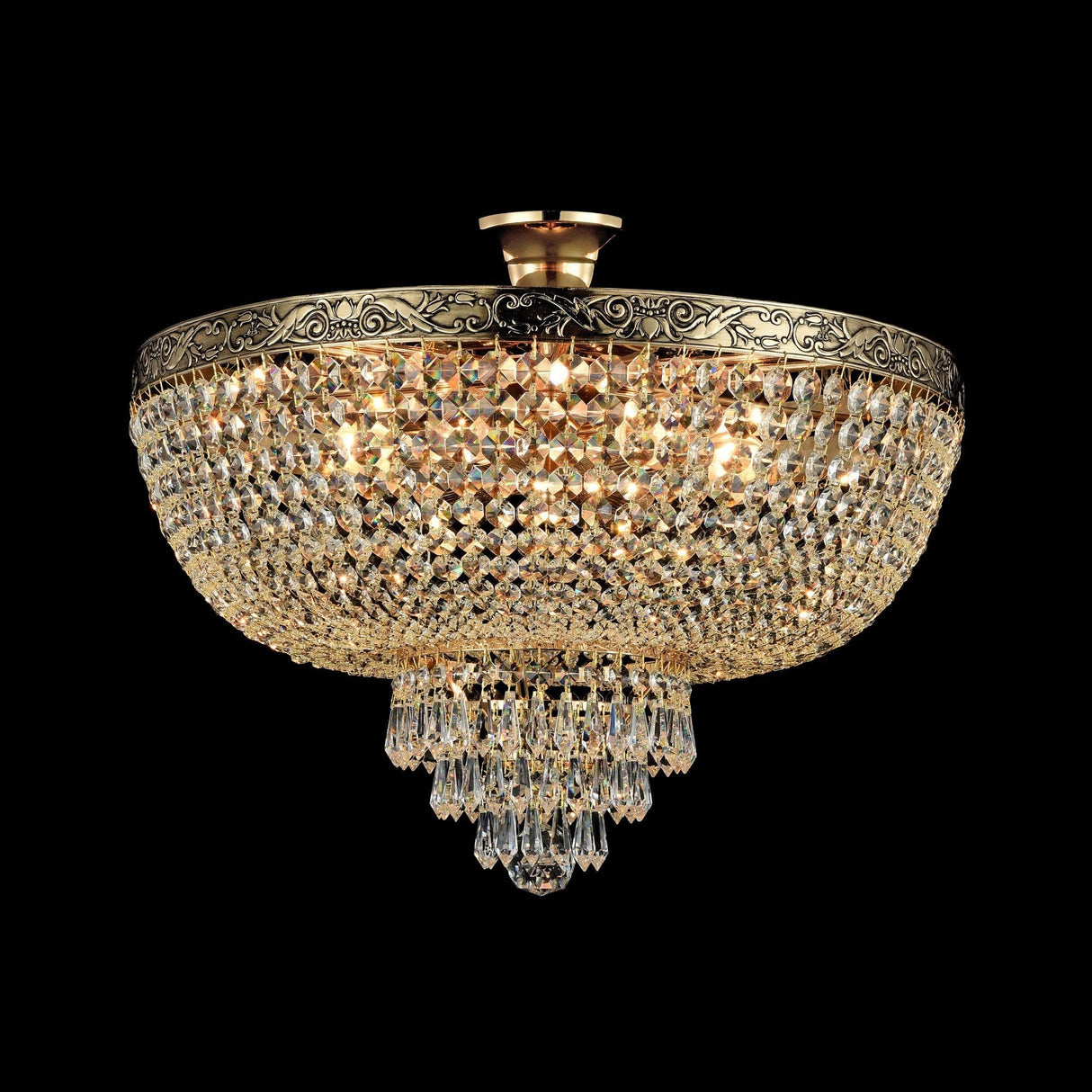 Grand Palace Diamant Gold Crystal Ceiling Chandelier
