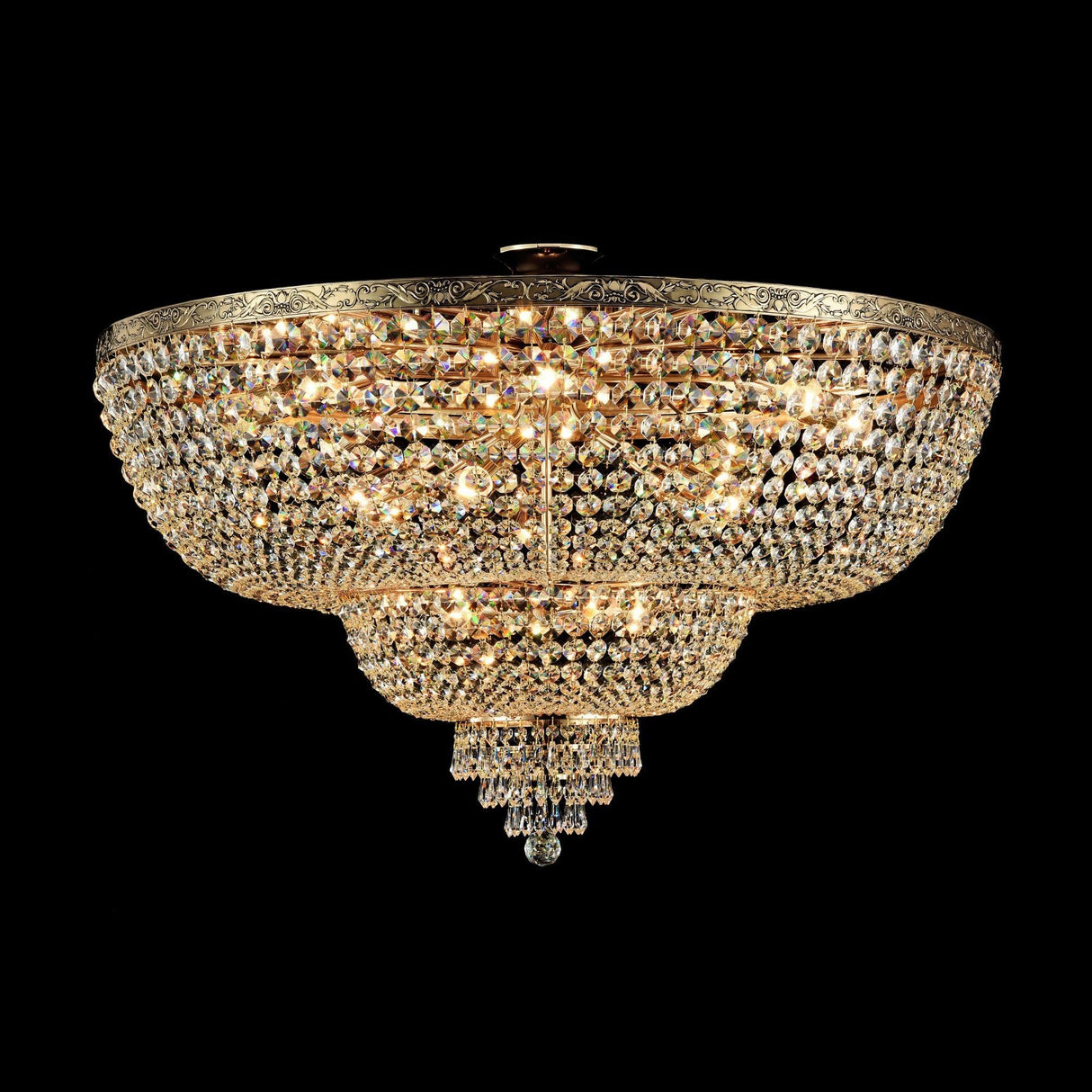 Luxurious Gold Crystal Chandelier - Palace Diamant Series