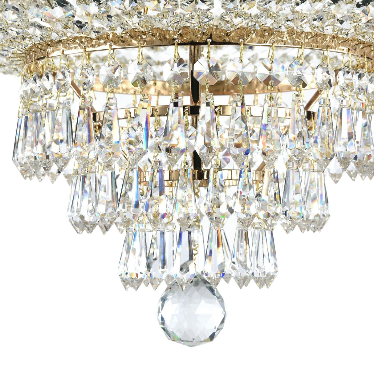 Luxurious Gold Crystal Chandelier - Palace Diamant Series