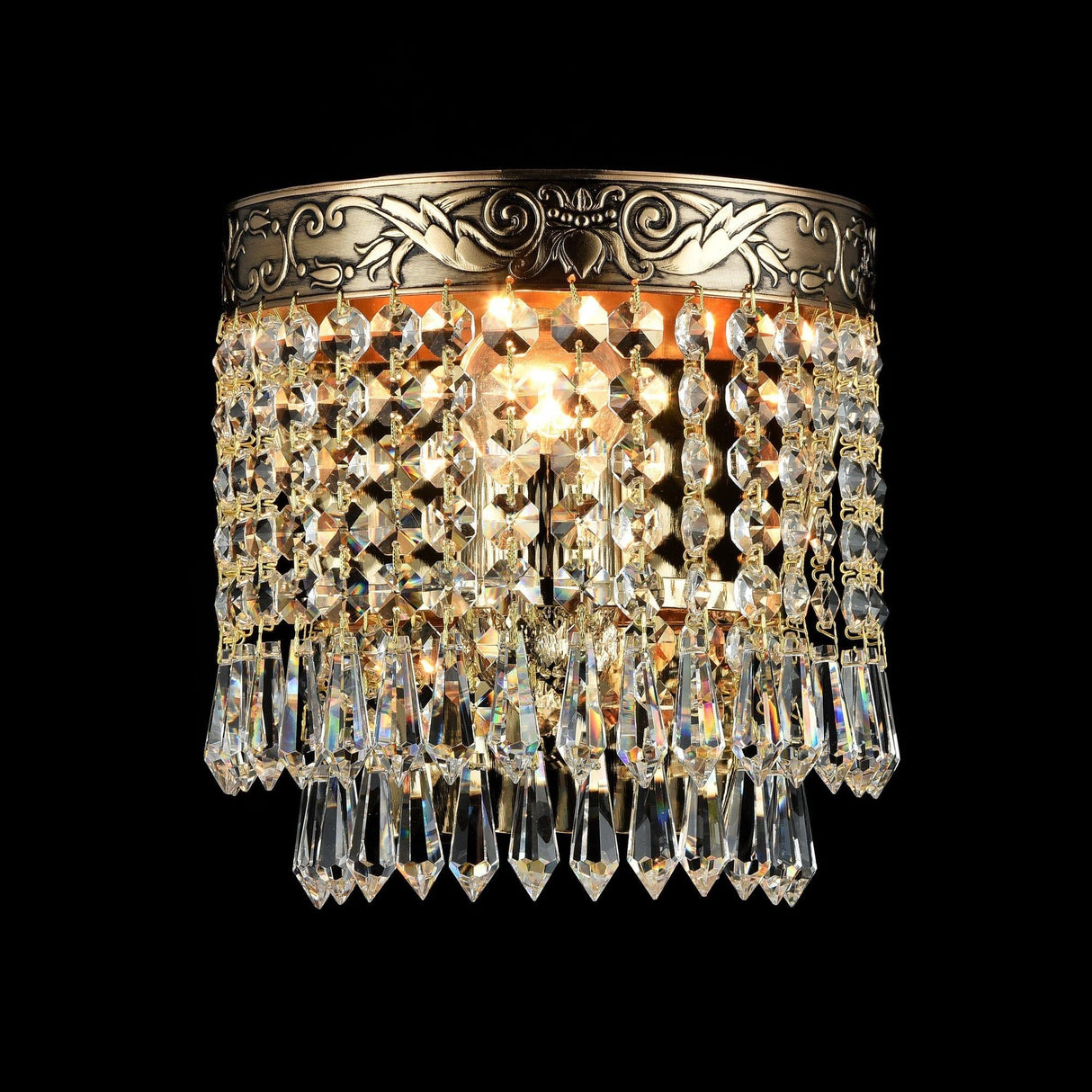 Gilded Palace Diamant Crystal Wall Sconce