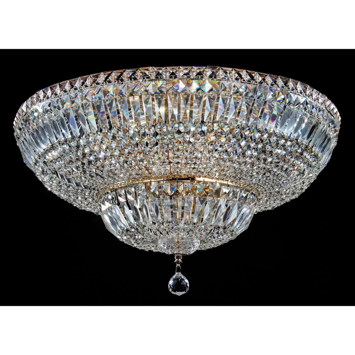 Opulent Gold Diamant Crystal Ceiling Chandelier