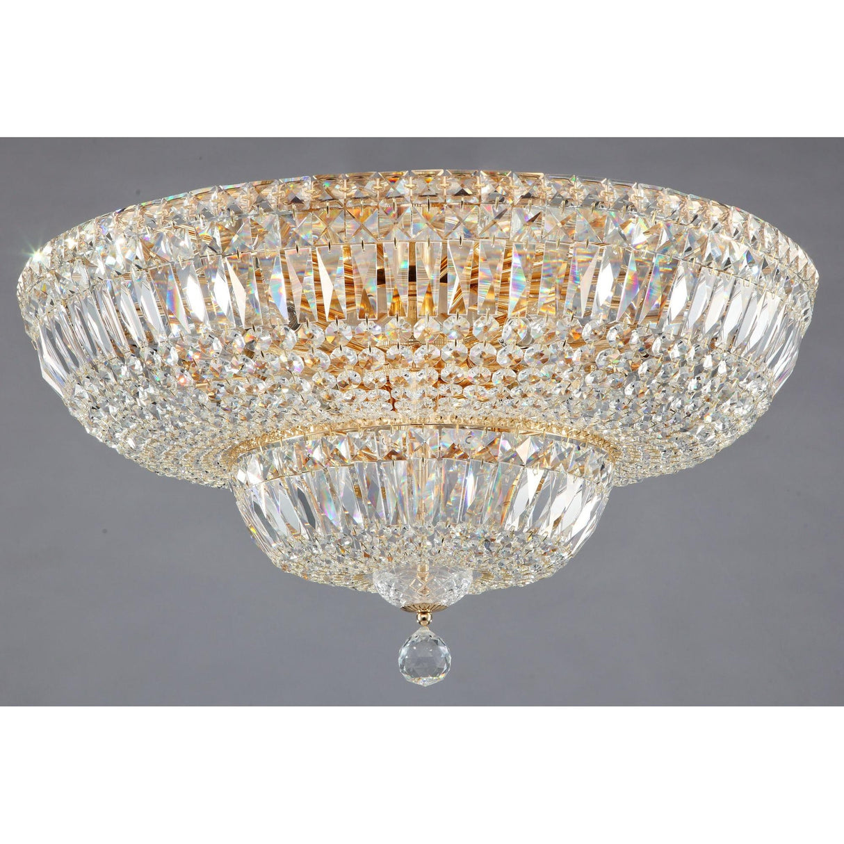 Opulent Gold Diamant Crystal Ceiling Chandelier