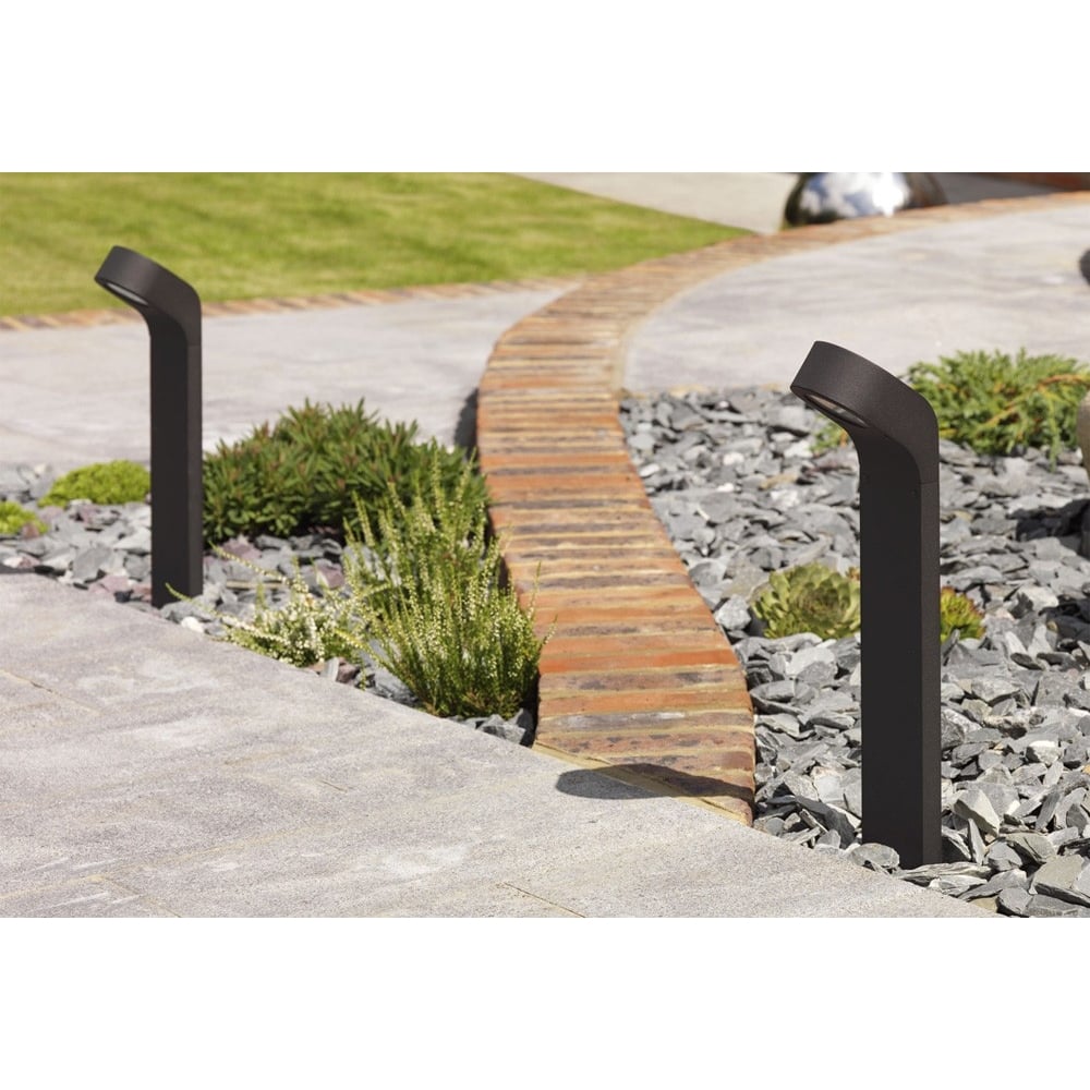 Elegant Black Soprano Pathway Bollard Light, 9W GX53, 485mm