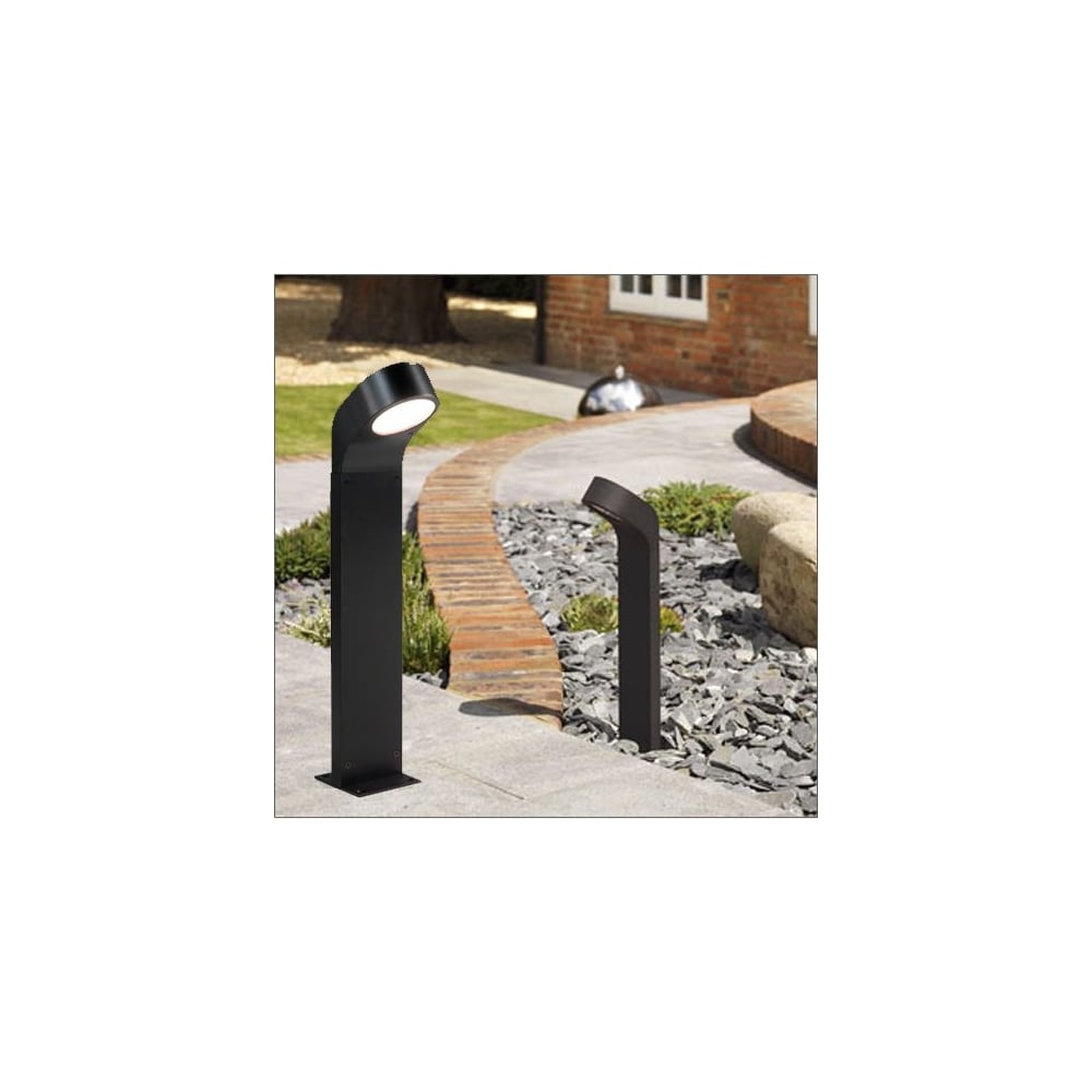 Elegant Black Soprano Pathway Bollard Light, 9W GX53, 485mm