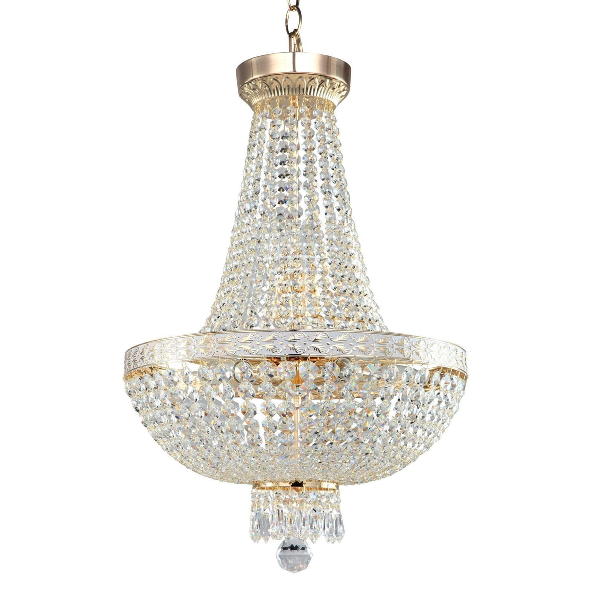 Bella Diamant Chandelier in White Gold with Diamant Crystals