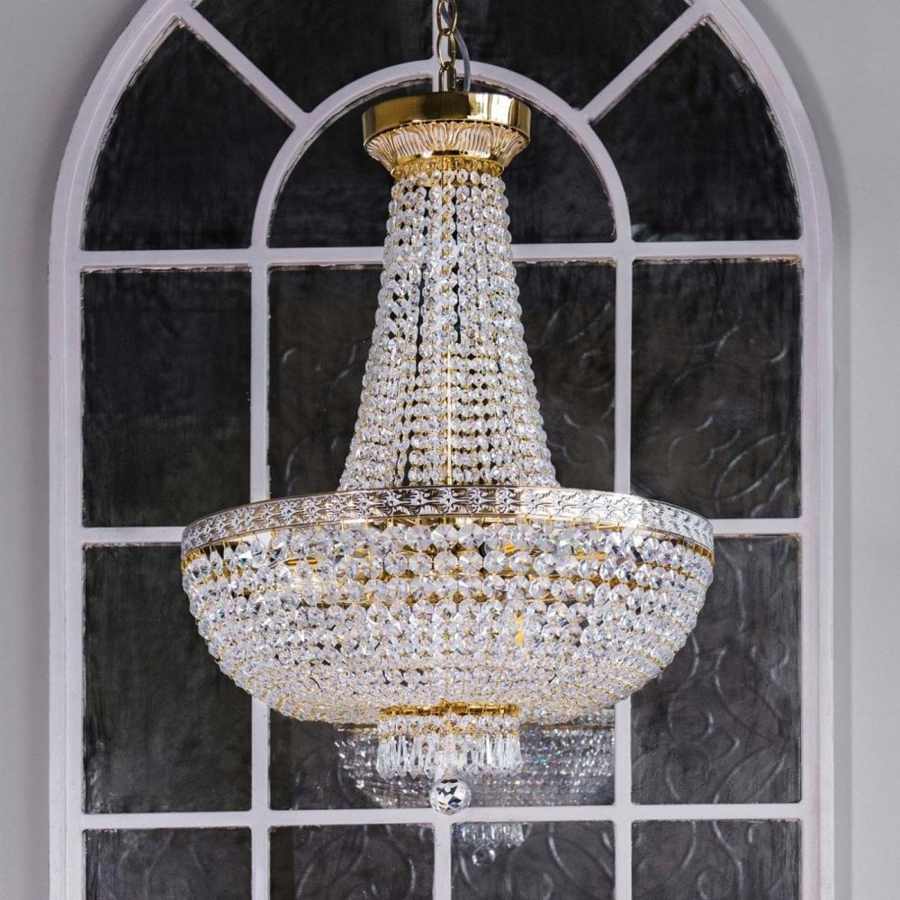 Bella Diamant White Gold Crystal Chandelier