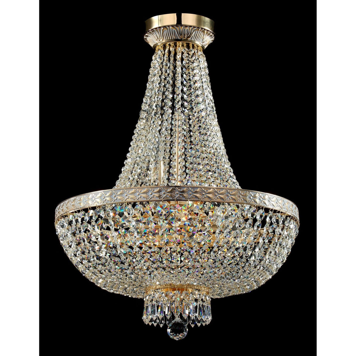 Bella Diamant White Gold Crystal Chandelier