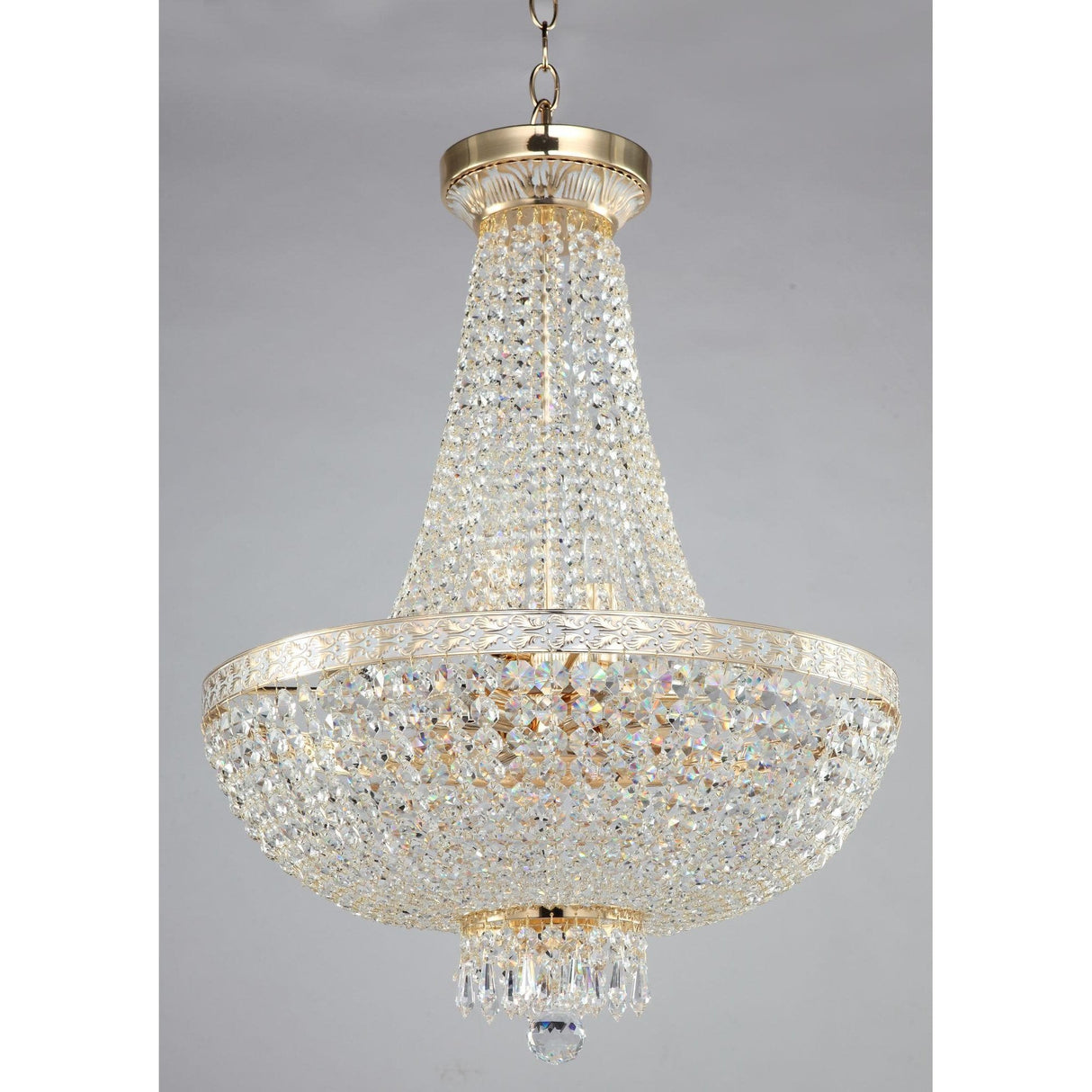 Bella Diamant White Gold Crystal Chandelier