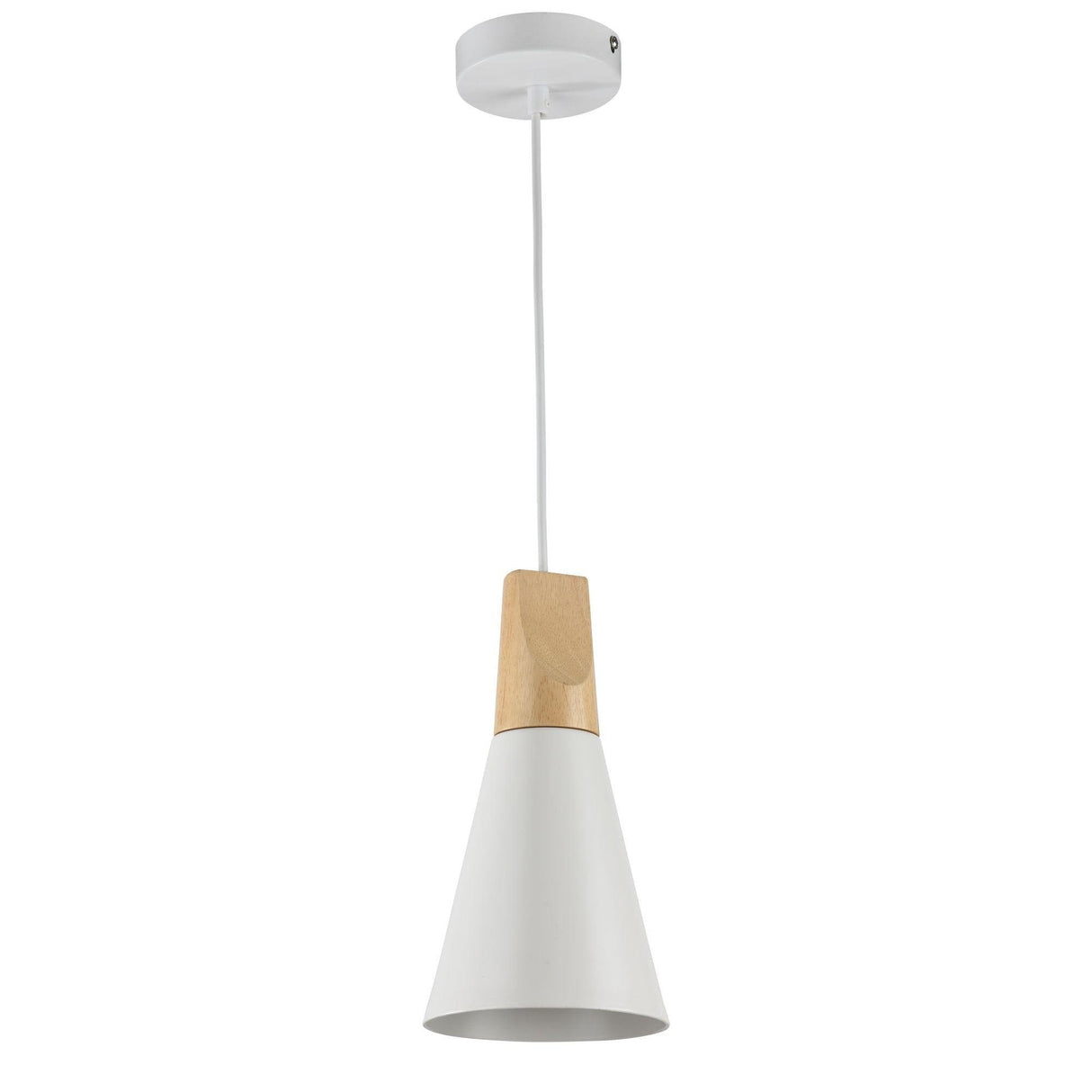 White Bicone Pendant Light Fixture