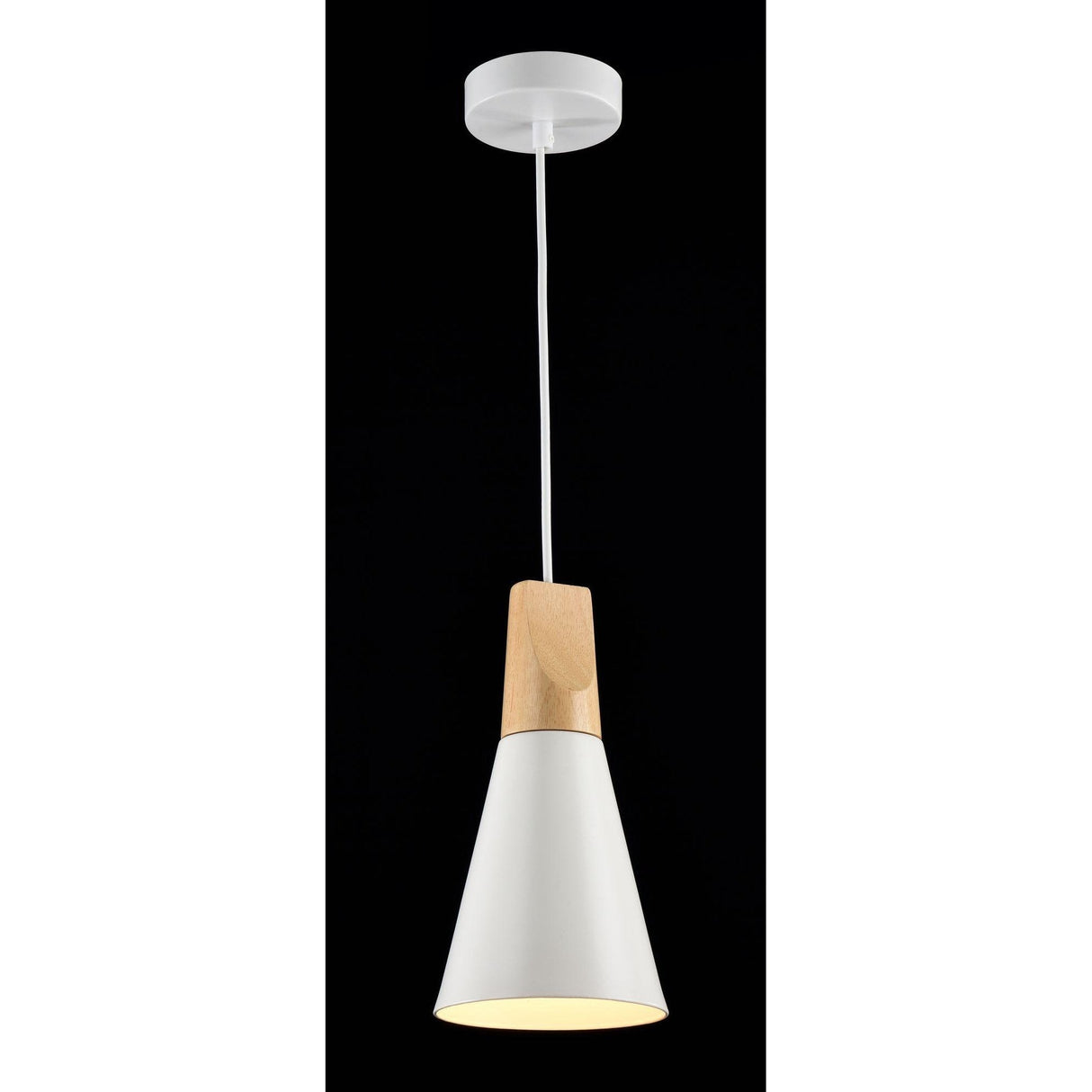White Bicone Pendant Light Fixture
