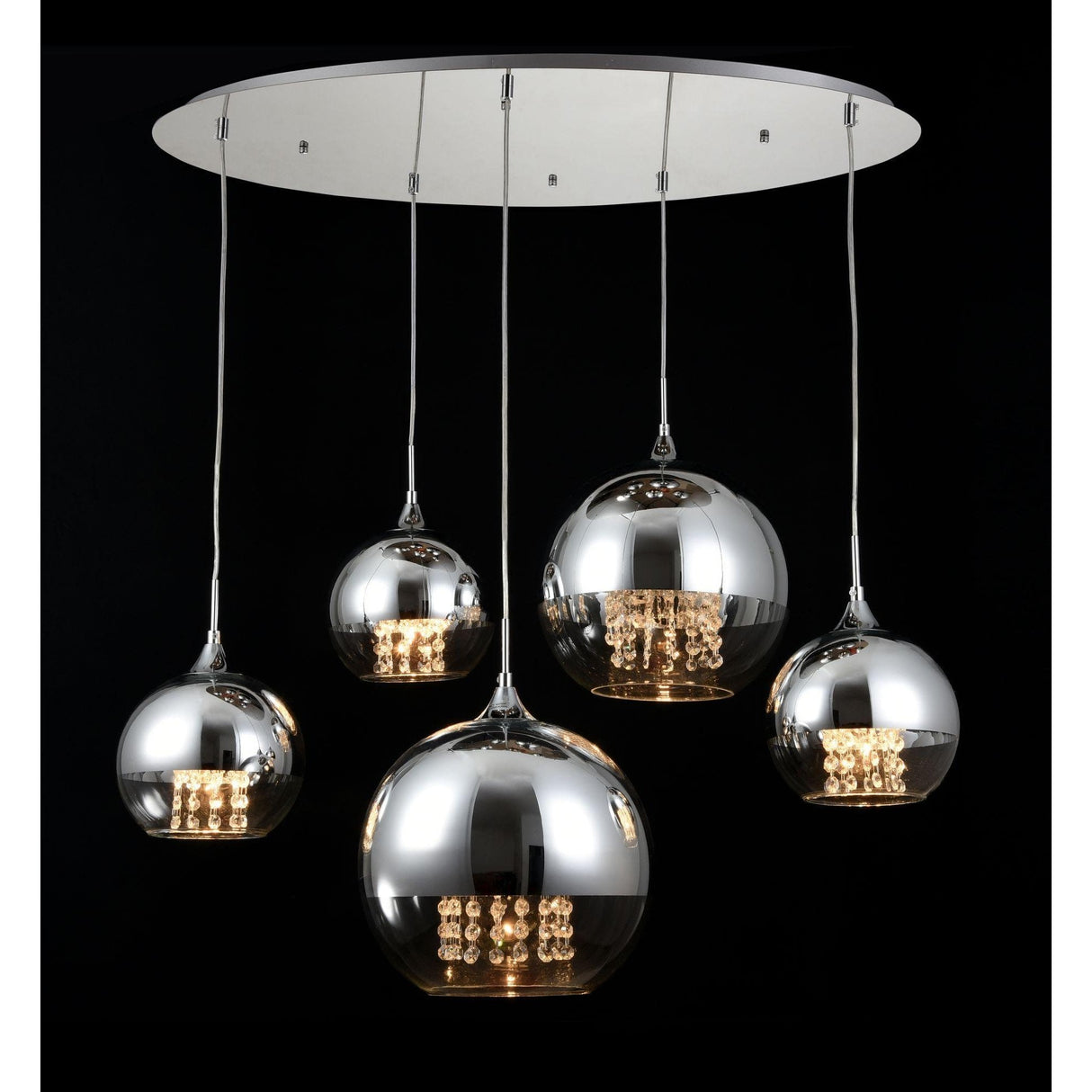 Fermi Nickel Pendant Chandelier, Elegant Modern Lighting Design