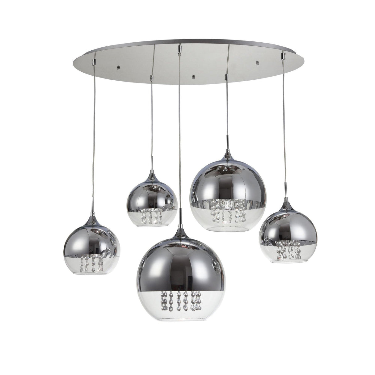 Fermi Nickel Pendant Chandelier, Elegant Modern Lighting Design