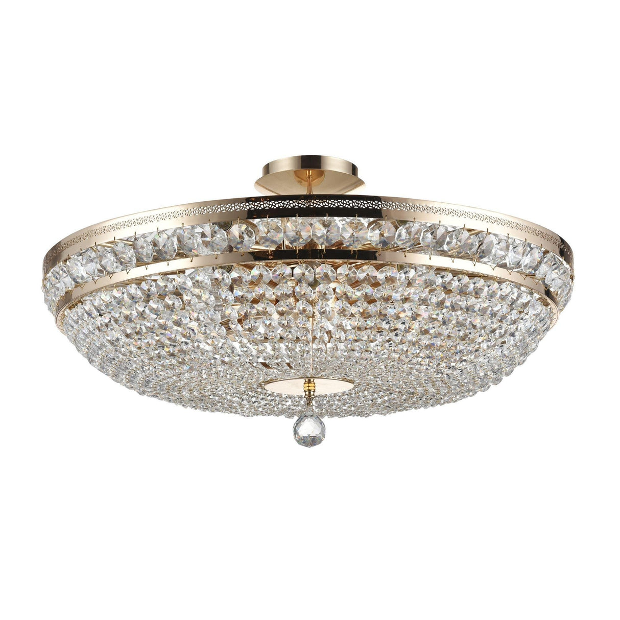 Ottilia Gold Diamant Crystal Ceiling Light Fixture