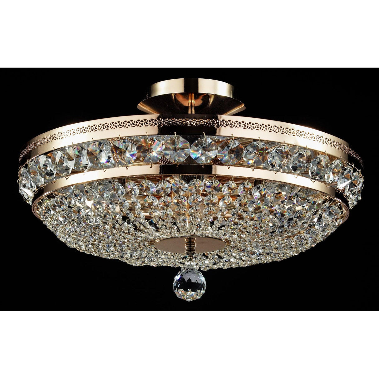 Ottilia Gold Diamant Crystal Ceiling Light Fixture
