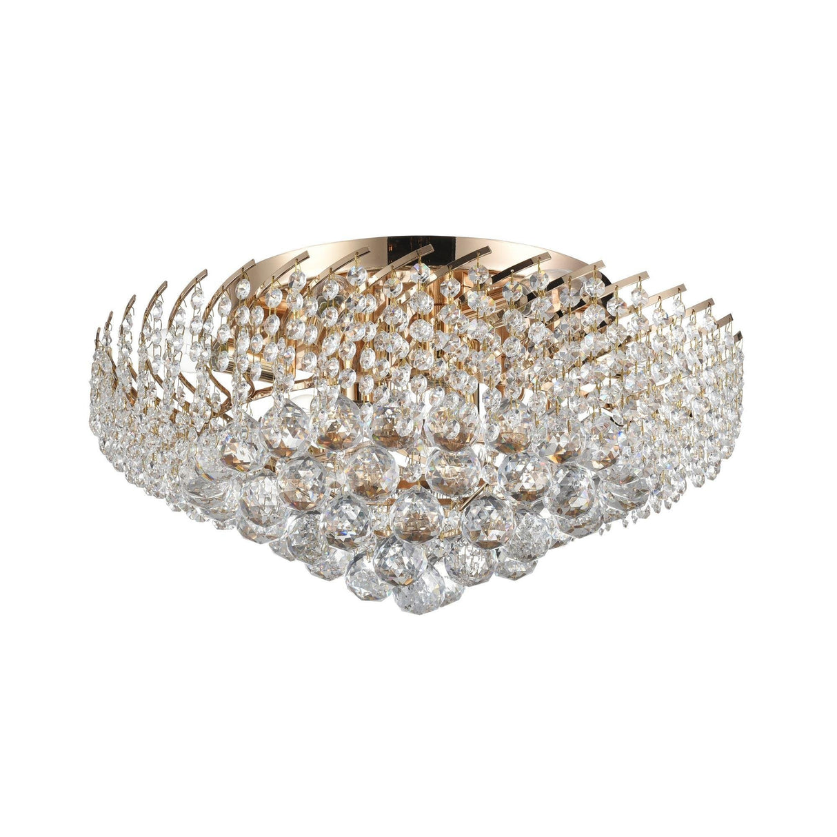 Karolina Gold Diamond Crystal Ceiling Lamp