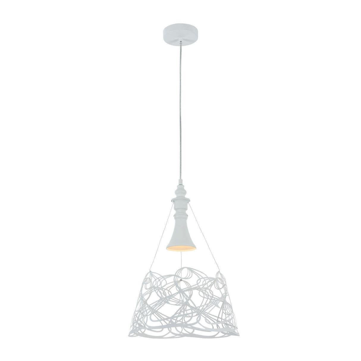 Elva Contemporary White 3D Pendant Light