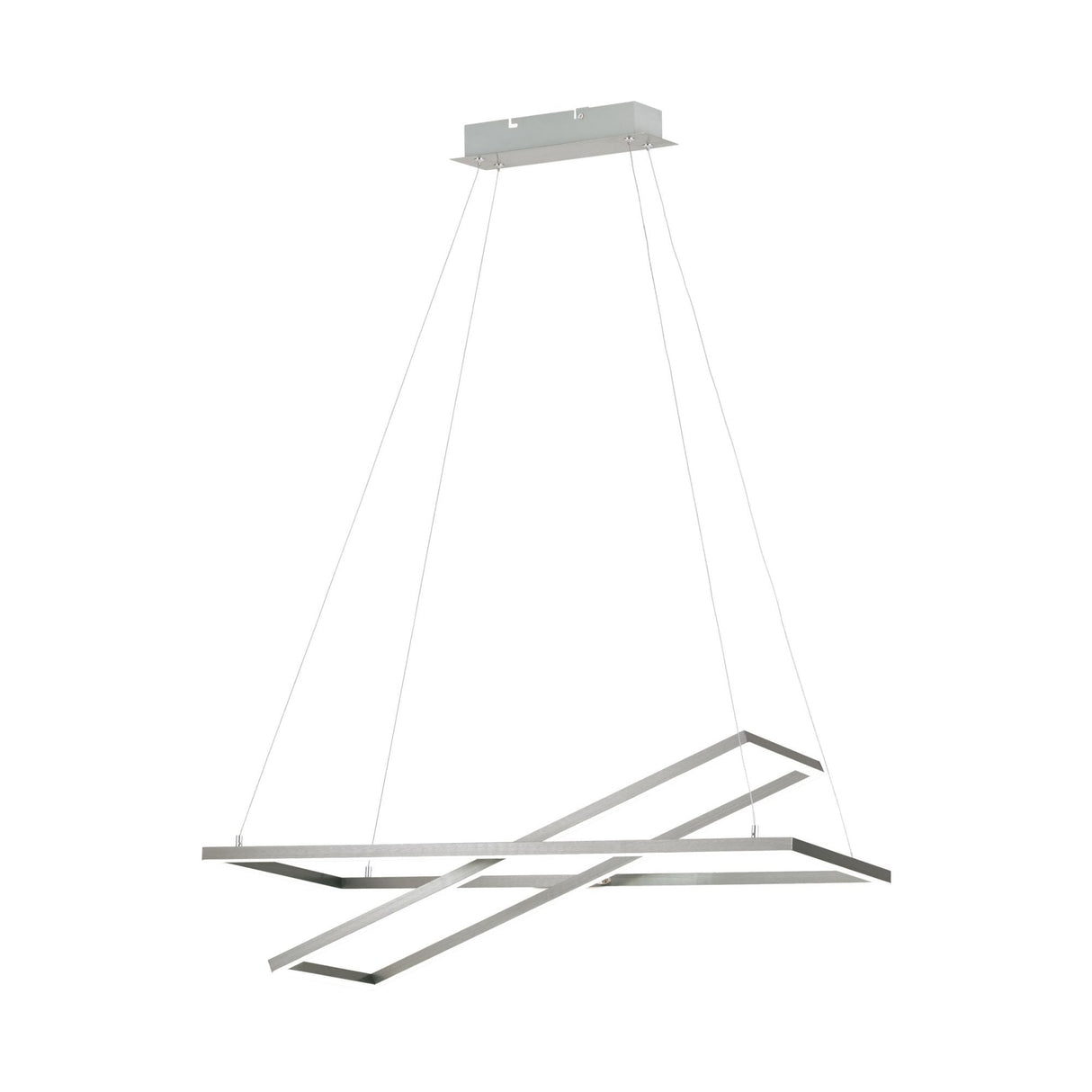 Contemporary Tamasera Textiles Pendant LED Lamp in Satin Nickel