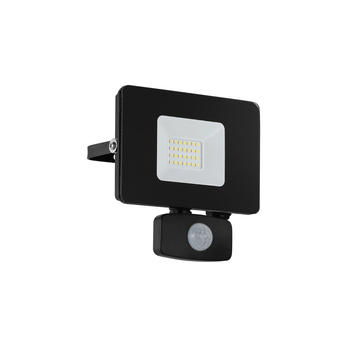 Sleek 20W Black LED Floodlight with Motion Sensor