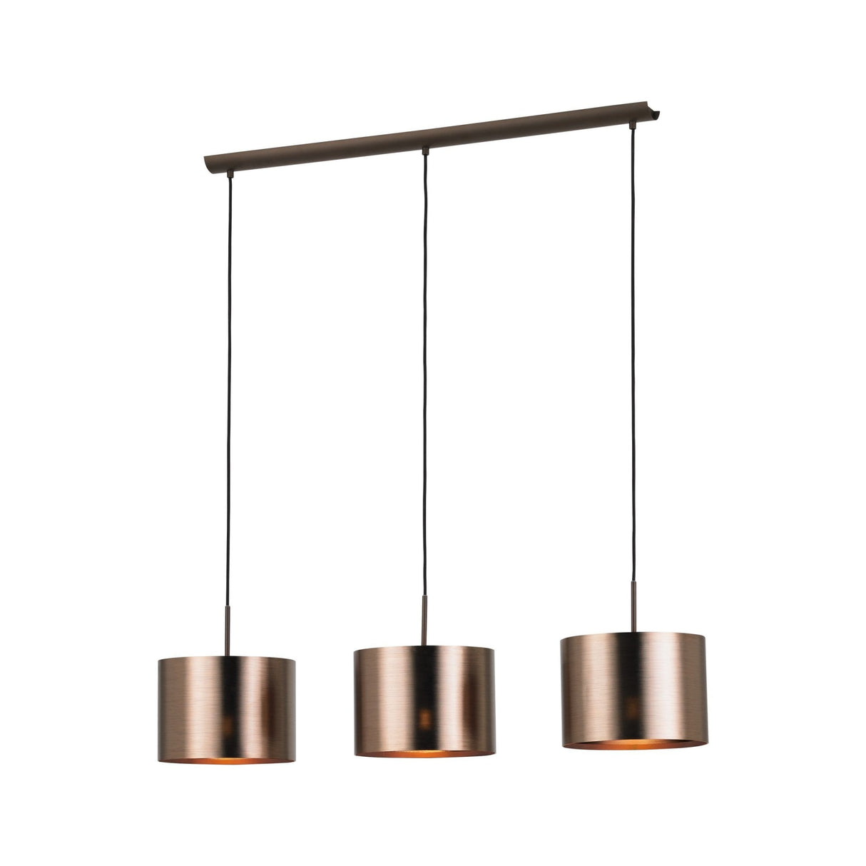 Rustic Bronze Trio Pendant Light with Copper Accents by Saganto 1