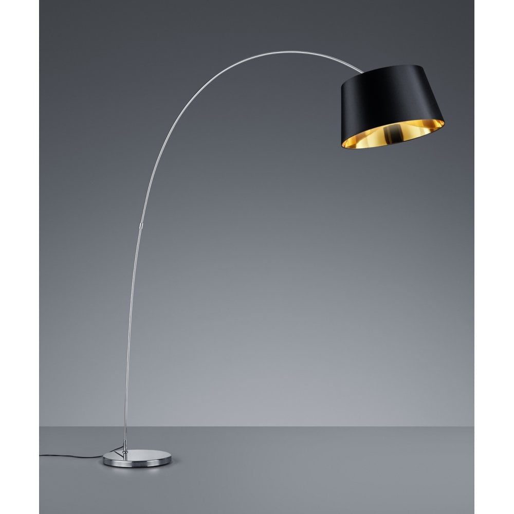 Contemporary Chrome Sleek Floor Lamp with Pedal Switch