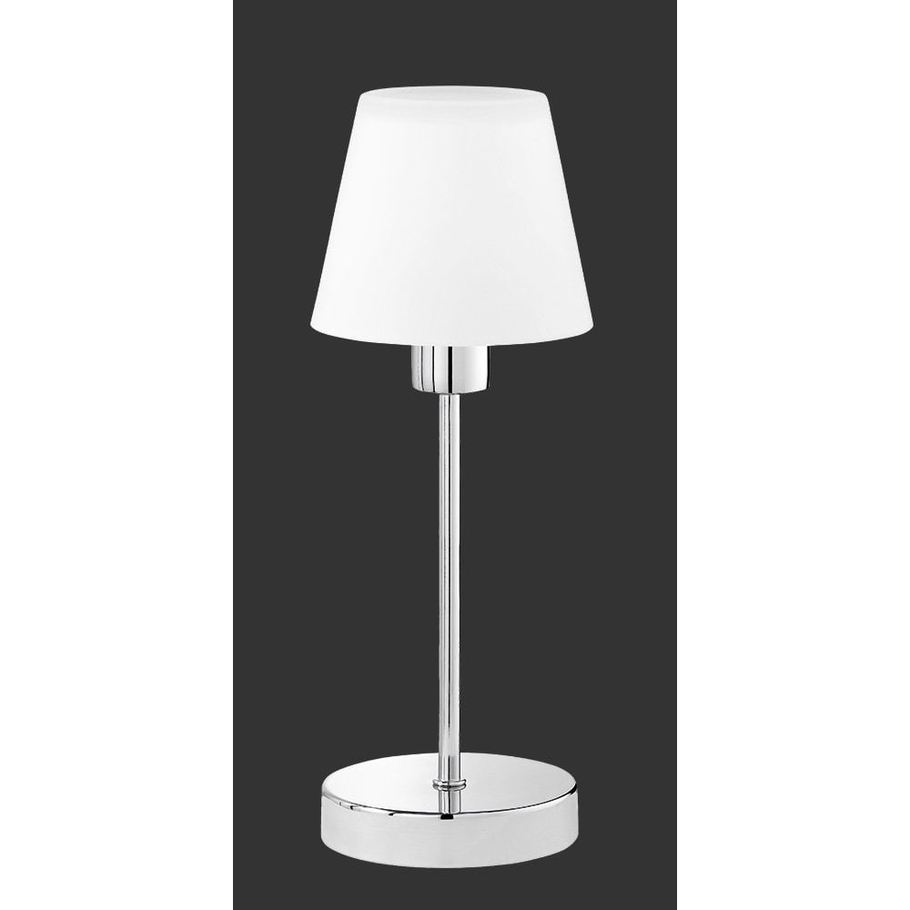 Sleek Chrome Touch-Control Table Lamp