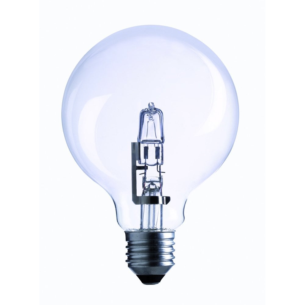 Transparent Glass Globe Light Fixture with Halogen Bulb