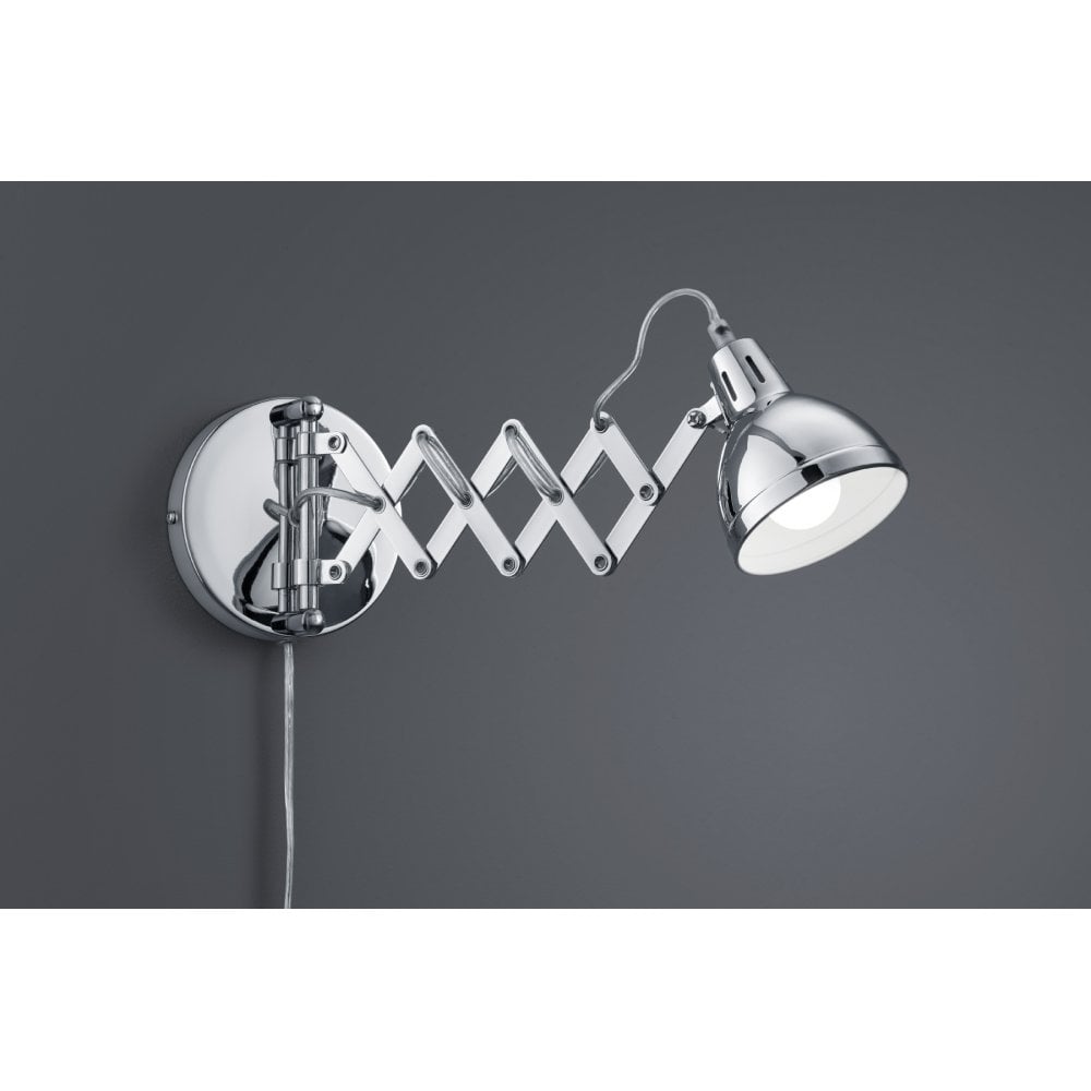 Contemporary Chrome Extendable Wall Light