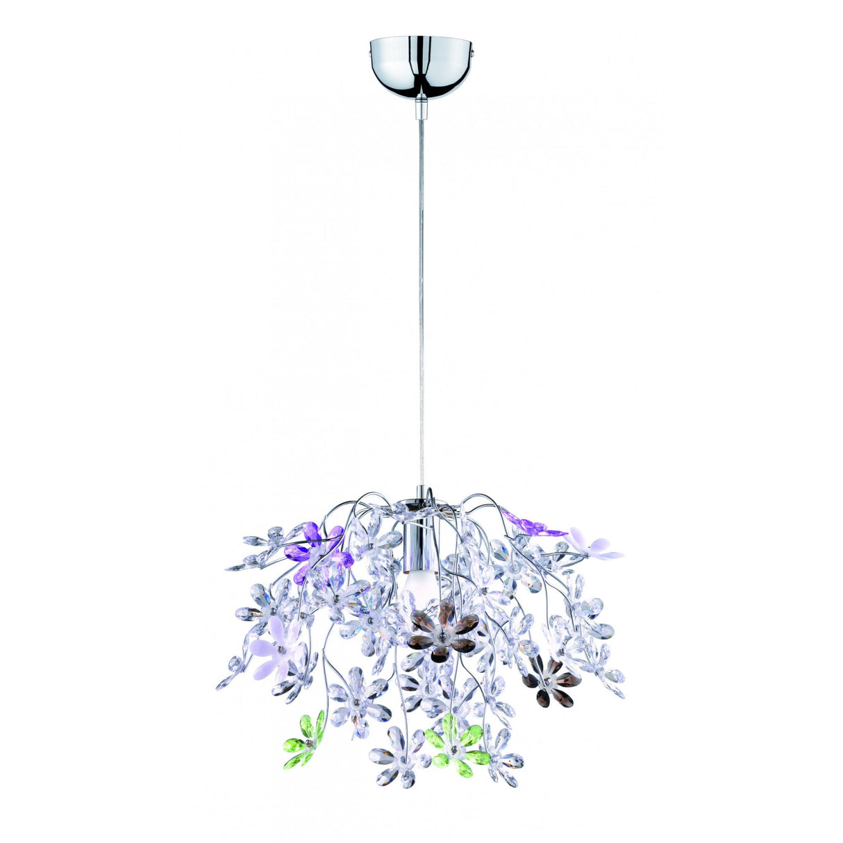 Elegant Chrome Blossom Pendant Lamp
