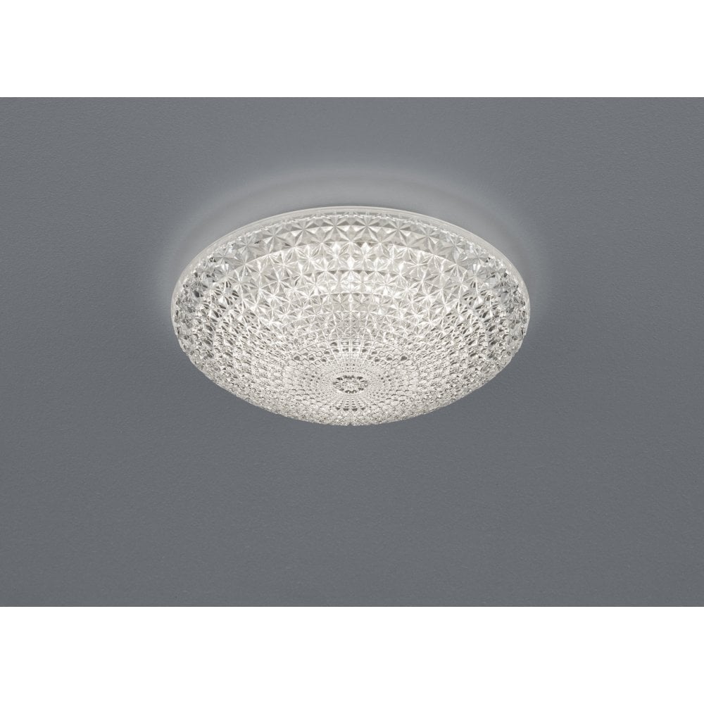 Kuma Contemporary White Metal Ceiling Light Fixture