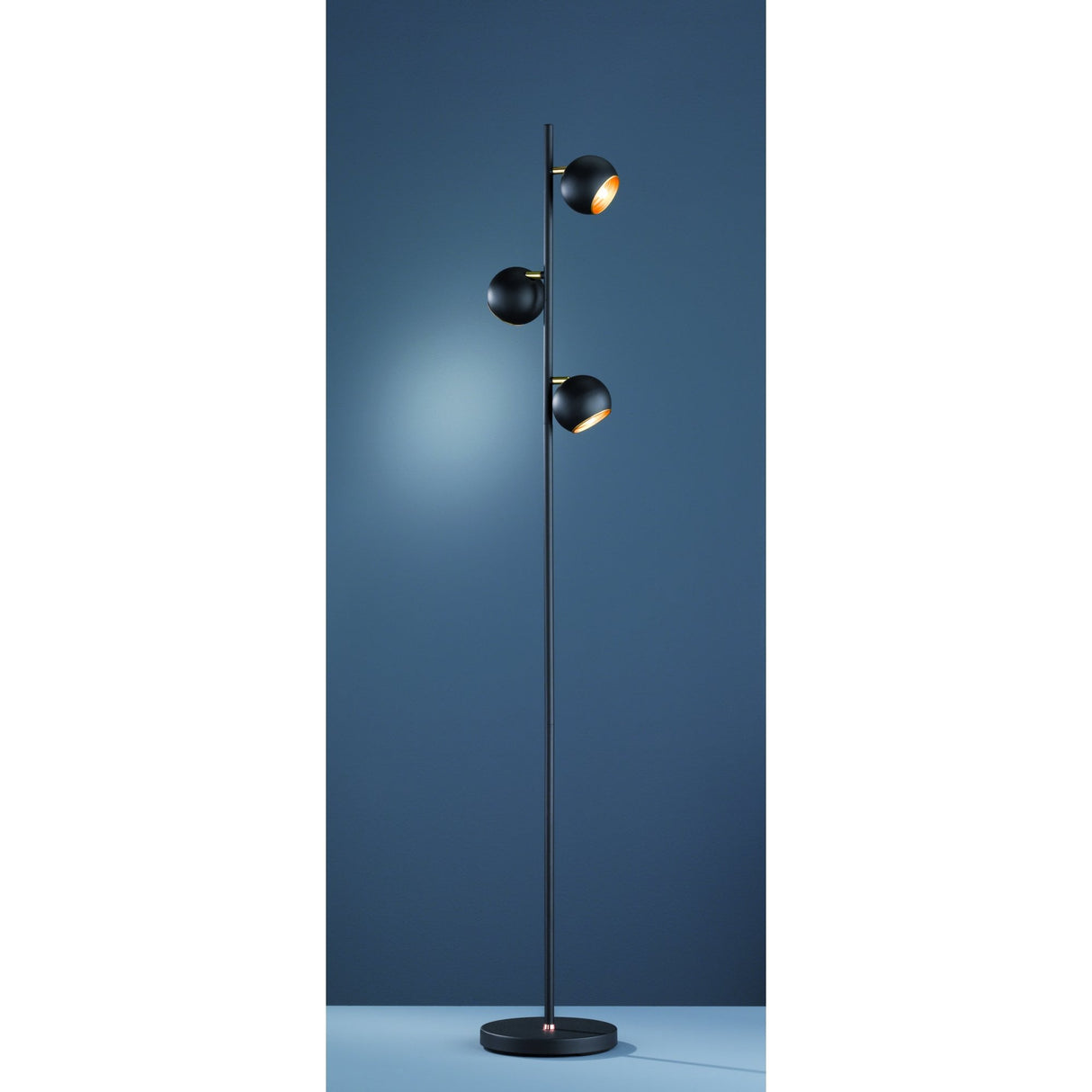 Dakota Contemporary Matte Black Metal Floor Lamp