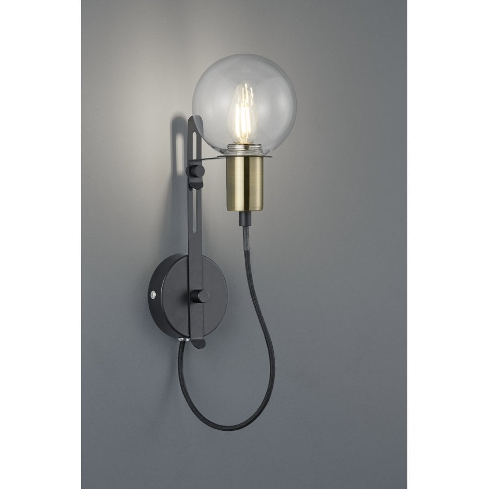 Sleek Black Matt Modern Metal Wall Sconce