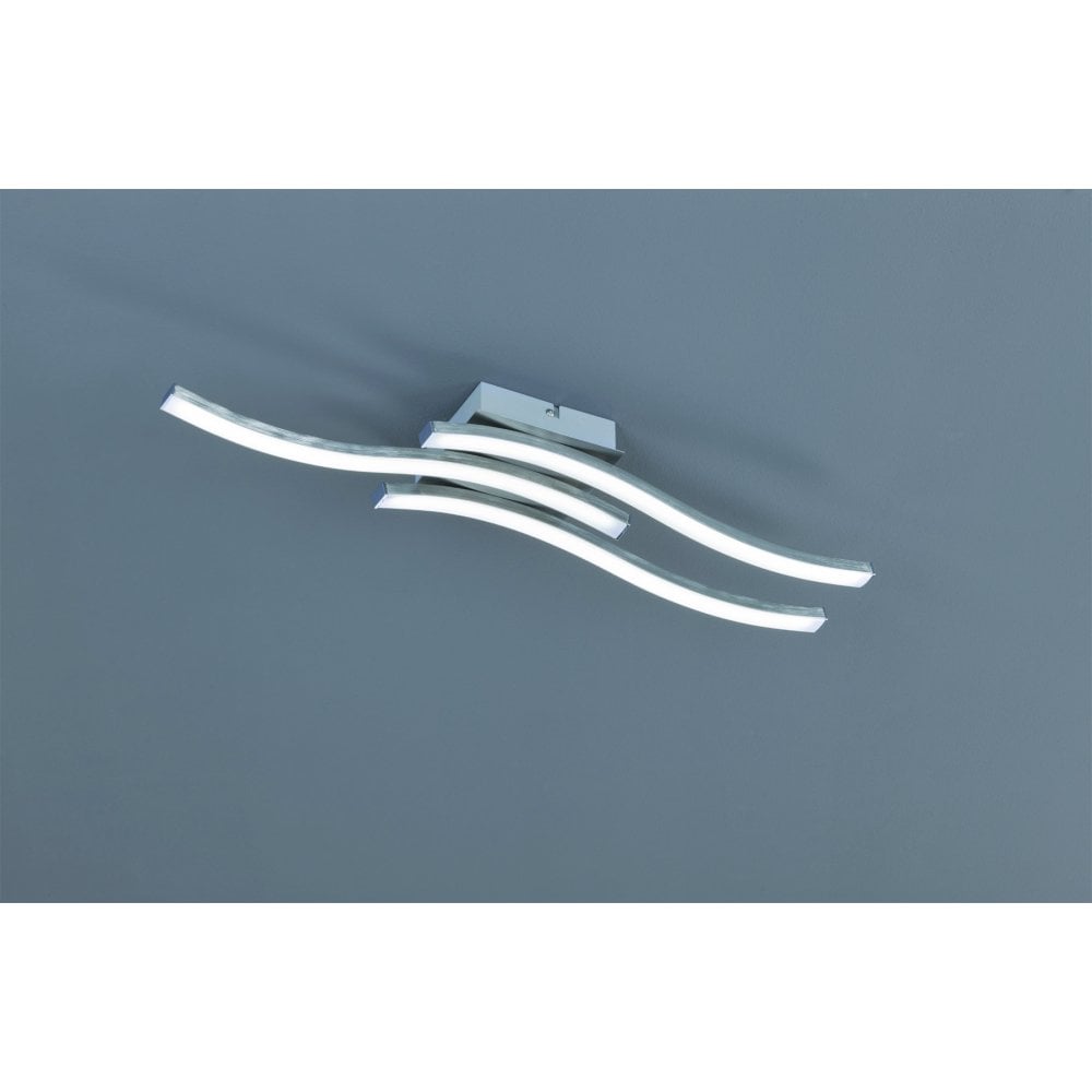 Sleek Nickel Matte Modern Ceiling Light Fixture