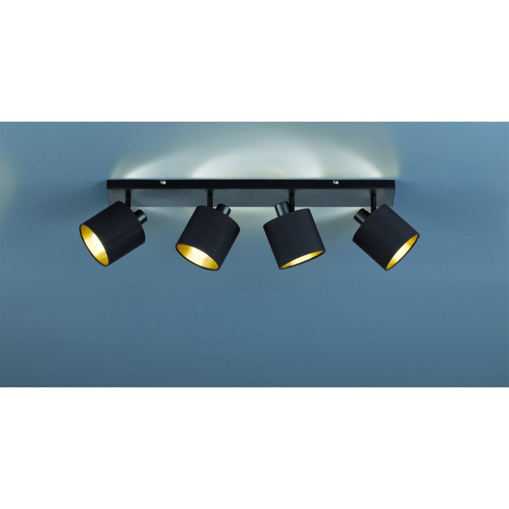 Contemporary Black Matt Metal Ceiling Spotlight Fixture
