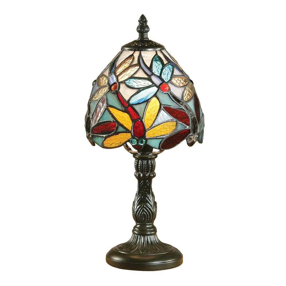 Lorette Dragonfly Tiffany Miniature Bedside Lamp